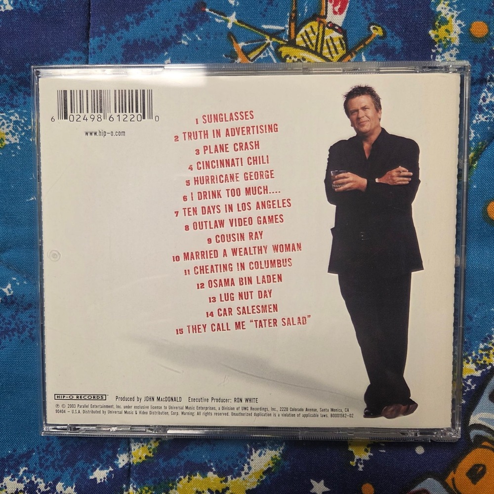 Ron White Drunk In Public CD 2003 Comedy Album Parental Advisory Explicit Disc - Picture 2 of 3